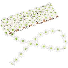 Gorgecraft Polyester Ribbon, for Curtain Lace Trimmings, Daisy, Lime Green, 1 inches(25mm), about 5yards/card( 4.57m/card)