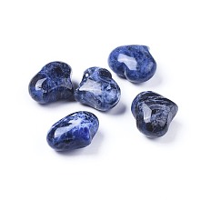 ARRICRAFT Natural Sodalite Beads, No Hole/Undrilled, Heart, 20x25x11~13mm