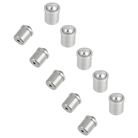 Unicraftale 304 Stainless Steel Positioning Beads, Screw Ball Point Spring Plunger, Stainless Steel Color, 8.5x6.5mm, Hole: 1.2mm, 30pcs/box