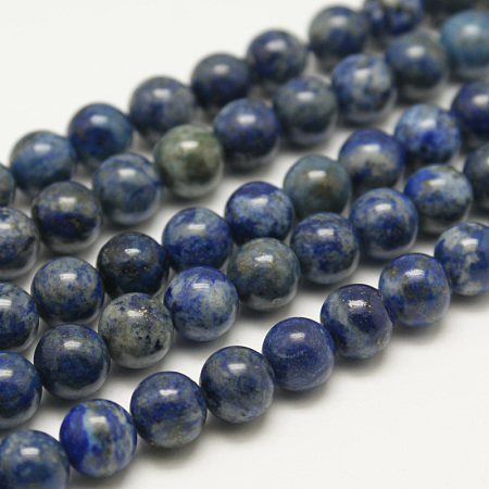 Arricraft Dyed Natural Grade AB Lapis Lazuli Round Bead Strands, 6mm, Hole: 1mm, about 63pcs/strand, 15.5 inches