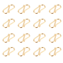 Unicraftale 304 Stainless Steel S Hook Clasps, Golden, 12.5x6.5x1mm, Hole: 3~3.5mm, 50pcs/box