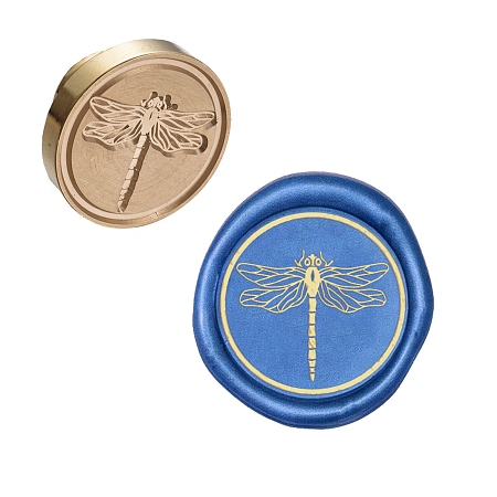 CRASPIRE Wax Seal Stamp Head Replacement Dragonfly Removable Sealing Brass Stamp Head Olny for Creative Gift Envelopes Invitations Cards Decoration
