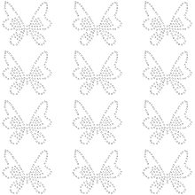 Fingerinspire Glitter Hotfix Rhinestone(Hot Melt Adhesive On The Back), Costume Accessories, Butterfly, Crystal, 52x49mm