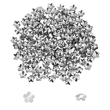 Unicraftale 304 Stainless Steel Beads Caps, 5-Petal, Stainless Steel Color, 6mm, Hole: 0.8mm, 500pcs/box