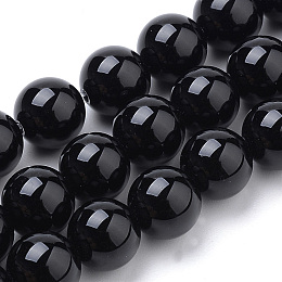 Arricraft Natural Obsidian Beads Strands, Round, 8mm, Hole: 1mm, about 50pcs/strand, 15.7 inches