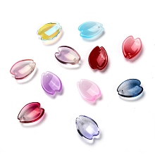 ARRICRAFT Transparent Glass Pendants,  Sakura Petaline, Mixed Color, 16x12x3.5mm, Hole: 0.9mm