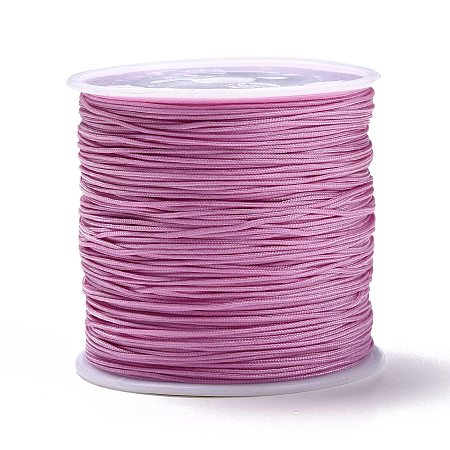 Pandahall Elite About 100 Yard/roll 0.8mm Braided Nylon Cord Imitation Silk Thread Thread Lift Shade Cord for Crafting Beading Jewelry Making (Violet)