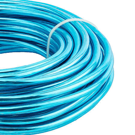 BENECREAT Aluminum Wire, for Jewelry Making, Dark Turquoise, 5.0mm; 10m/500g