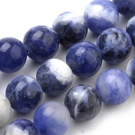 ARRICRAFT Natural South Africa Sodalite Beads Strands, Round, 8mm, Hole: 1mm, about 45~50pcs/strand, 15.7 inches