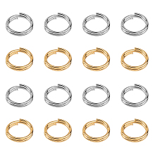 UNICRAFTALE 304 Stainless Steel Split Rings, Golden & Stainless Steel Color, 5x1mm; Inner Diameter: 3.8mm; Single Wire: 0.5mm; 2 colors, 100pcs/color, 200pcs