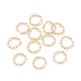 UNICRAFTALE 200pcs Stainless Steel Jump Rings Twisted Open Jump Ring Golden Ring Hoop Metal Material for Women Men Necklace Jewelry Making Accessory Findings 8x1mm, Inner Diameter 5.5~6mm