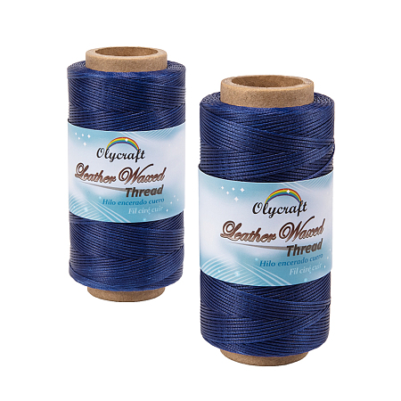 Olycraft Waxed Polyester Cord, DarkSlate Blue, 0.8mm; about 260m/roll