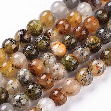 Arricraft Natural Sunstone Stone Beads Strands, Round, 6mm, Hole: 0.8mm, about 70pcs/strand, 15.55 inches(39.5cm)