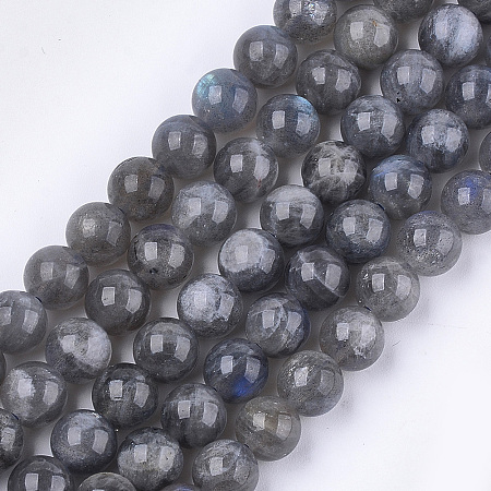 ARRICRAFT Natural Labradorite Beads Strands, Grade AB+, Round, 10mm, Hole: 1mm, about 38~39pcs/strand, 15.3 inches