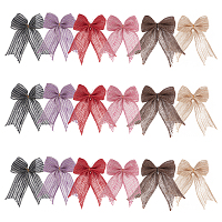 Fibre Packaging Ribbon Bows, for DIY Gift Wrap Decoration, Wedding Candy Party Decoration, Mixed Color, 12.5x16x1.2cm, 6 colors, 4pcs/color, 24pcs/set