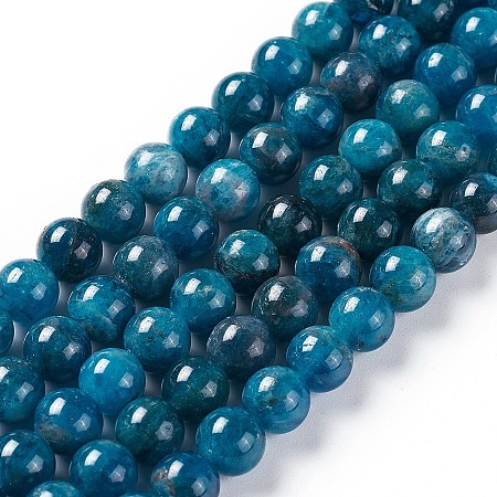 ARRICRAFT Natural Apatite Beads Strands, Round, 10mm, Hole: 1mm, about 39pcs/strand, 15.5 inches(39.5cm)