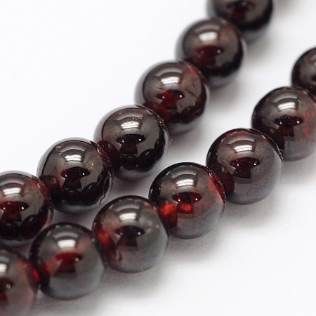 Arricraft Garnet Round Beads Strands, 5mm, Hole: 0.5mm, about 76pcs/strand, 15 inches