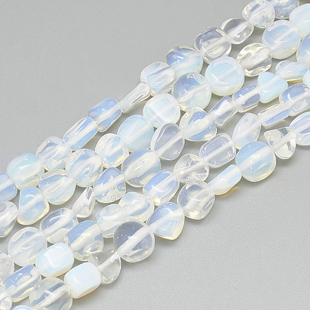 Arricraft Opalite Beads Strands, Nuggets, 4~15x4~8x3~7mm, Hole: 1mm, about 40~70pcs/strand, 15.7 inches