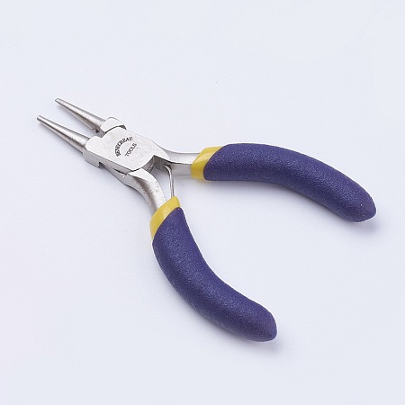 BENECREAT 45 Carbon Steel Round Nose Pliers, Hand Tools, Ferronickel, Stainless Steel Color, 7.9x4.8x0.8cm