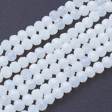 Arricraft Opalite Beads Strands, Faceted Round, 4mm, Hole: 1mm, about 98pcs/strand, 13.7 inches