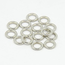 Honeyhandy Alloy Round Rings, Soldered Jump Rings, Cadmium Free & Lead Free, Flat Round, Platinum, 8x1.5mm, Inner Diameter: 5mm, Hole 4.5mm