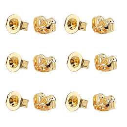 Unicraftale 304 Stainless Steel Ear Nuts, Earring Backs, Golden, 5x4.5x3mm, Hole: 0.8mm, 600pcs/box