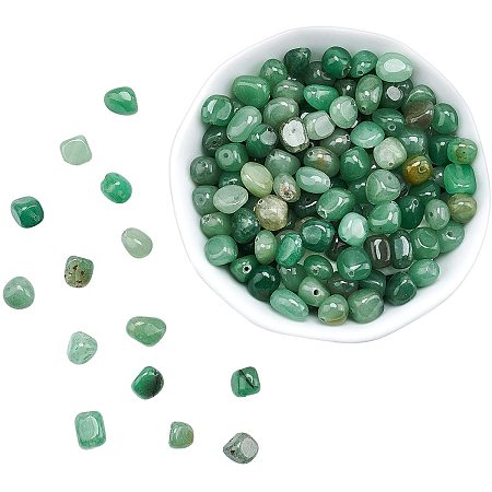 ARRICRAFT Natural Green Aventurine Bead Strands, Nuggets, 5~7x5~7mm, Hole: 1mm, 15.7 inches(39.88cm); 4strands/box