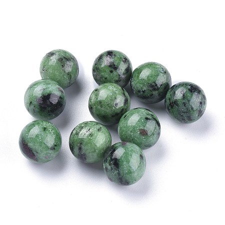 ARRICRAFT Natural Rudy in Zoisite Beads, Gemstone Sphere, No Hole/Undrilled, Round, 17.5~18mm
