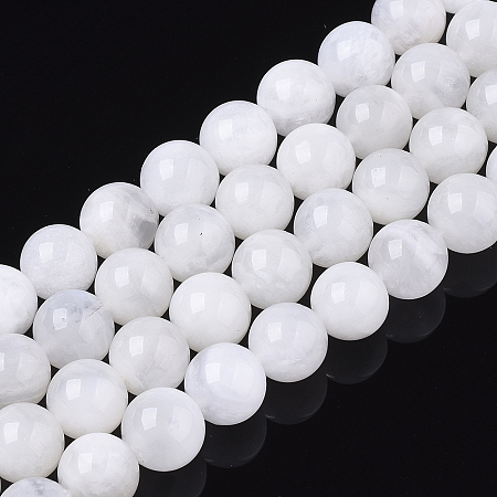 ARRICRAFT Natural Moonstone Beads Strands, Round, 8mm, Hole: 0.8mm, about 50~51pcs/strand, 15.75 inches(40cm)