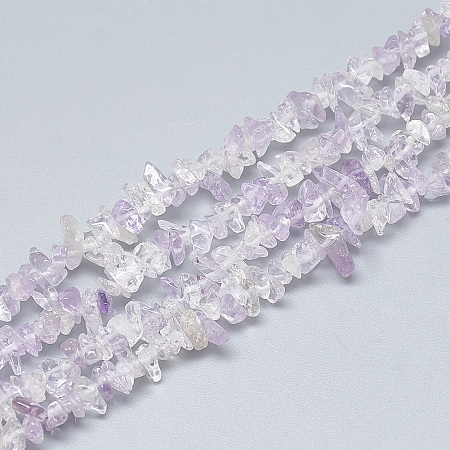 Arricraft Natural Amethyst Beads Strands, Chip, Lilac, 3~11x3~5x1~4mm, Hole: 1mm, about 380~400pcs/strand, 33 inches
