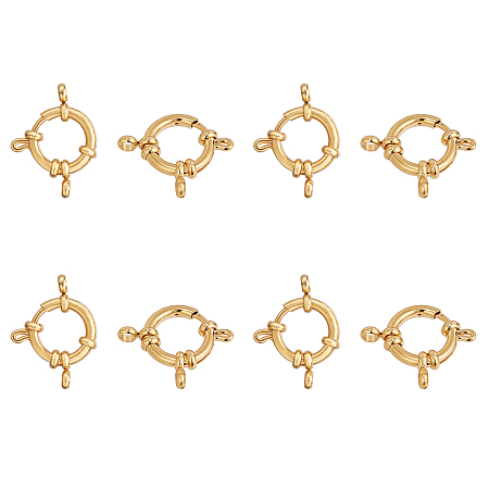 Unicraftale 304 Stainless Steel Spring Ring Clasps, Ring, Golden, 23x14x4mm, Hole: 2.5mm, 8pcs/box