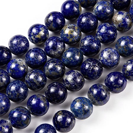 Arricraft Natural Lapis Lazuli Round Beads Strands, 6mm, Hole: 1mm, about 63pcs/strand, 15.5 inches