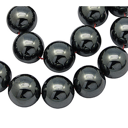 Arricraft Non-Magnetic Synthetic Hematite Beads Strands, Round, 8mm, Hole: 1mm, about 50pcs/strand