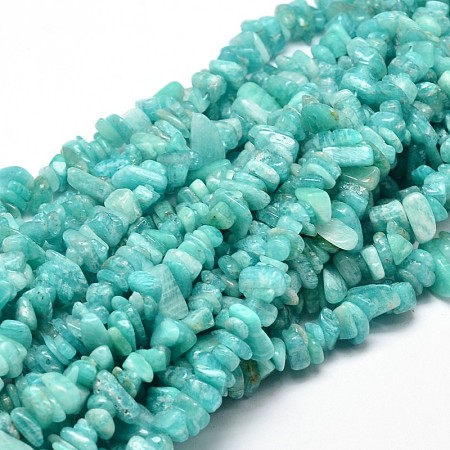 Arricraft Natural Amazonite Chip Beads Strands, 5~14x4~10mm, Hole: 1mm, about 15.5 inches~16.1 inches