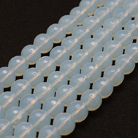 Arricraft Opalite Bead Strands, Round, Faceted, 14mm, Hole: 2mm, about 29pcs/strand, 14.9 inches(38cm)