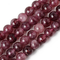 Arricraft Natural Chalcedony Beads Strands, Dyed & Heated, Imitation Quartz, Round, 6~6.5mm, Hole: 1mm, about 62pcs/strand, 14.96 inches(38cm)