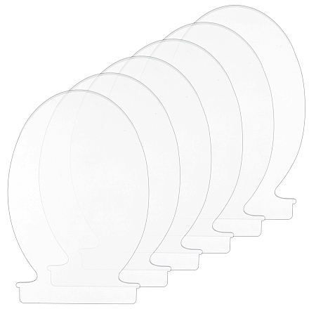 Acrylic Transparent Pressure Plate, Bulb, Clear, 150x100x2.5mm, 1pc