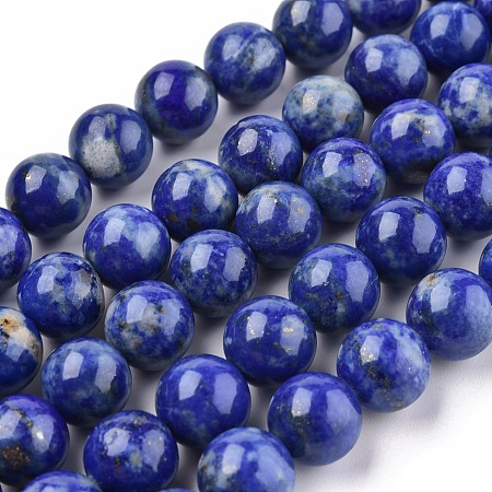 Arricraft Natural Lapis Lazuli Bead Strands, Round, 10mm, Hole: 1mm, about 38pcs/strand, 15.5 inches(395mm)