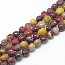 ARRICRAFT Natural Mookaite Beads Strands, Oval, 8~15x7~12x4~12mm, Hole: 1mm, about 30~45pcs/strand, 15.7 inches