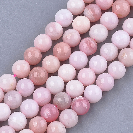 ARRICRAFT Natural Pink Opal Beads Strands, Round, 8mm, Hole: 1mm, about 23~25pcs/strand, 7.6 inches
