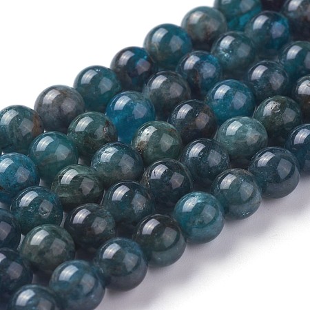 ARRICRAFT Natural Apatite Beads Strands, Round, 8mm, Hole: 1.2mm, about 46~47pcs/strand, 14.7~15.5 inches(3~39.5cm)