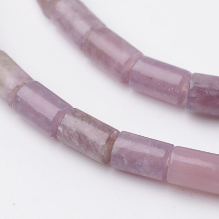 ARRICRAFT Dyed Column Natural Pink Tourmaline Beads Strands, 6~6.5x4~4.5mm, Hole: 0.8mm, about 64pcs/strand, 15.7 inches