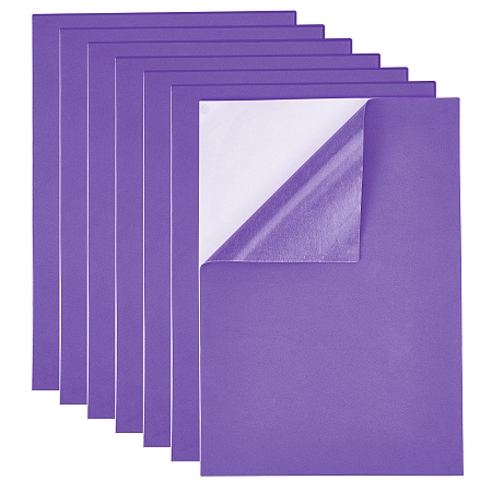 BENECREAT Sponge EVA Sheet Foam Paper Sets, With Adhesive Back, Antiskid, Rectangle, Blue Violet, 30x21x0.1cm