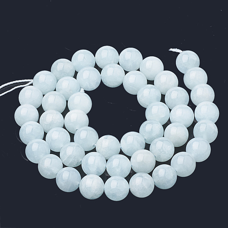 ARRICRAFT Natural Aquamarine Beads Strands, Round, 4~4.5mm, Hole: 0.5mm, about 95pcs/strand