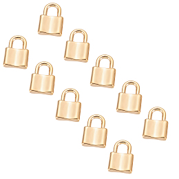 Unicraftale 304 Stainless Steel Pendants, Padlock, Golden, 22x15x4mm, Hole: 6x7mm; 10pcs/box