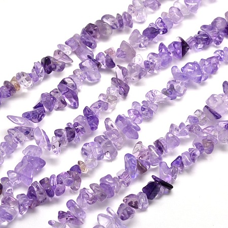 Arricraft Natural Amethyst Chip Bead Strands, 5~8x5~8mm, Hole: 1mm, about 31.5 inches