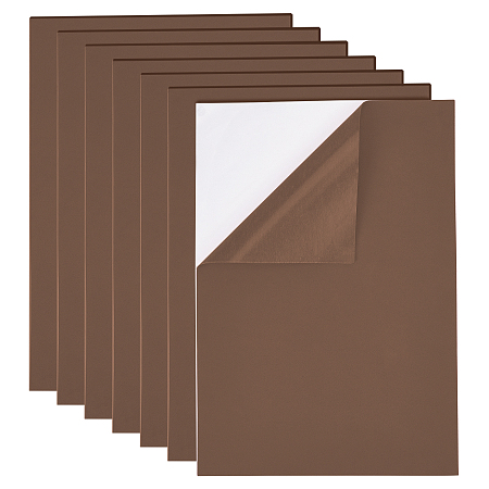 BENECREAT Sponge EVA Sheet Foam Paper Sets, With Adhesive Back, Antiskid, Rectangle, Coconut Brown, 30x21x0.1cm