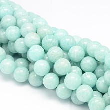 Arricraft Round Natural Peru Amazonite Bead Strands, 8mm, Hole: 1mm, about 49pcs/strand, 15.74 inches