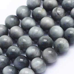 ARRICRAFT Natural Hawk's Eye Beads Strands, Eagle Eye Stone, Round, Grade A, 6~6.5mm, Hole: 1mm, about 64pcs/strand, 15.5 inches(39.5cm)