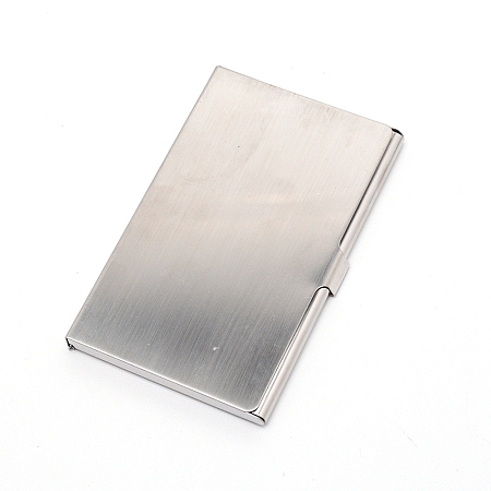 UNICRAFTALE Stainless Steel Name Card Boxes, Business Card Holder, Stainless Steel Color, 6x9.3x0.7cm